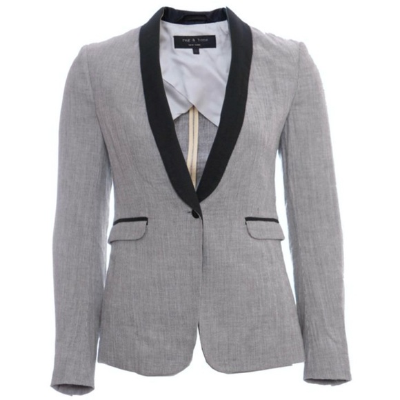 RAG & BONE Sear Sucker Striped Blazer Shawl Collar Quiet Luxury Old Money Preppy - Picture 5 of 17